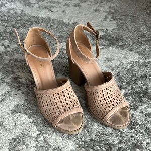 Tan Block Heels